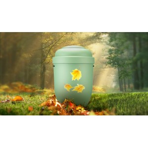 Biodegradable Cremation Ashes Funeral Urn / Casket - AUTUMN MAPLE LEAVES
